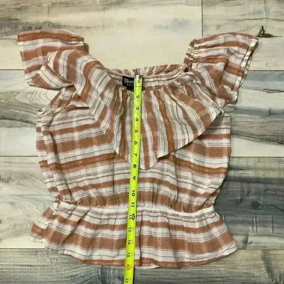 Wrangler retro women’s Southwestern stripe off shoulder blouse size small - Picture 7 of 7